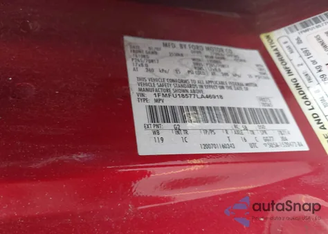 2007 Ford Expedition Eddie Bauer from USA, damaged, VIN 1FMFU18577LA46918